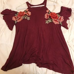 Francescas flower off the shoulder tank top!!